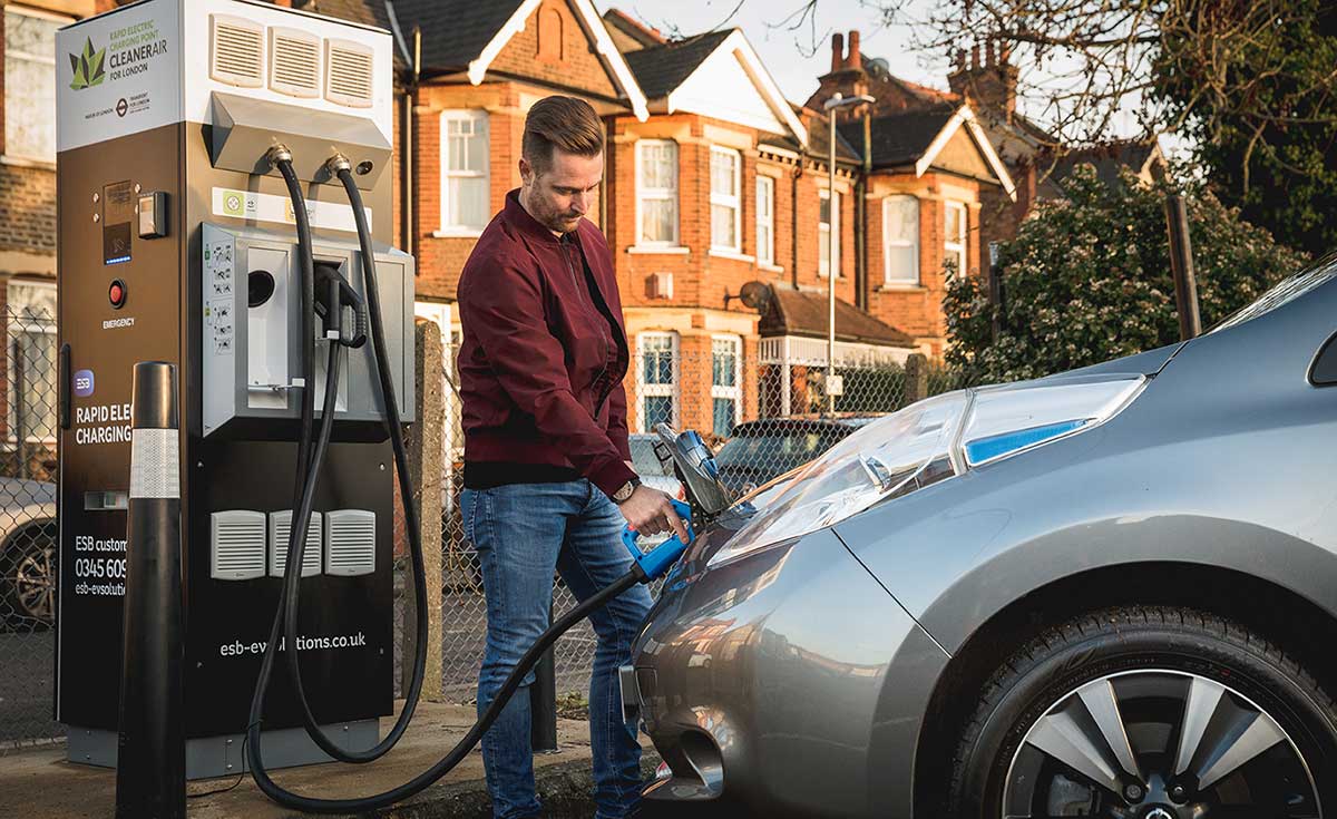 EV charging at an ESB Charger